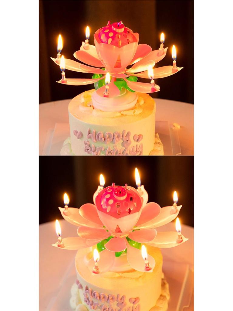 2025 Creative Lotus Birthday Number Candles for One-Year-Old Boys & Girls