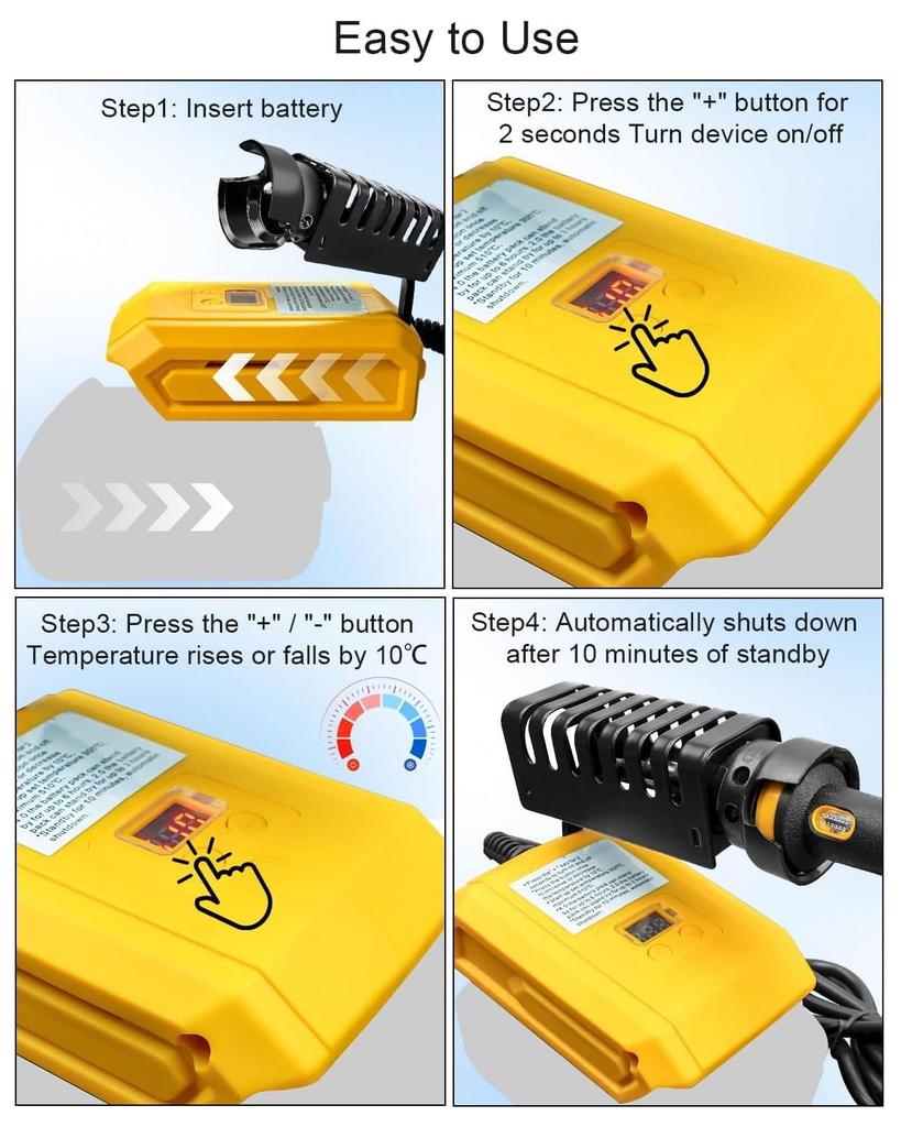 Portable Cordless Soldering Iron Station Tool for DIY Appliance Repair Wire Welding,Fit for Dewalt 11V/18V Battery(No Battery)