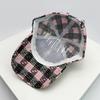 Baseball Color Contrast Blocking Houndstooth Check Women  Men Her Him For Fresh Caps Peaked Hats Sunshade Versatile Breathable Outdoor Snapback