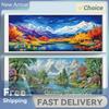 Scenery Full 11CT 3 Strands DIY Stamped Cross Stitch Kits Embroidery Needlepoint Starter Kits for Adults Home Decor