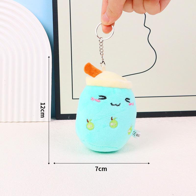 Fruit Bubble Tea Plush Keychain - Cute Gift Doll for Claw Machines & Weddings