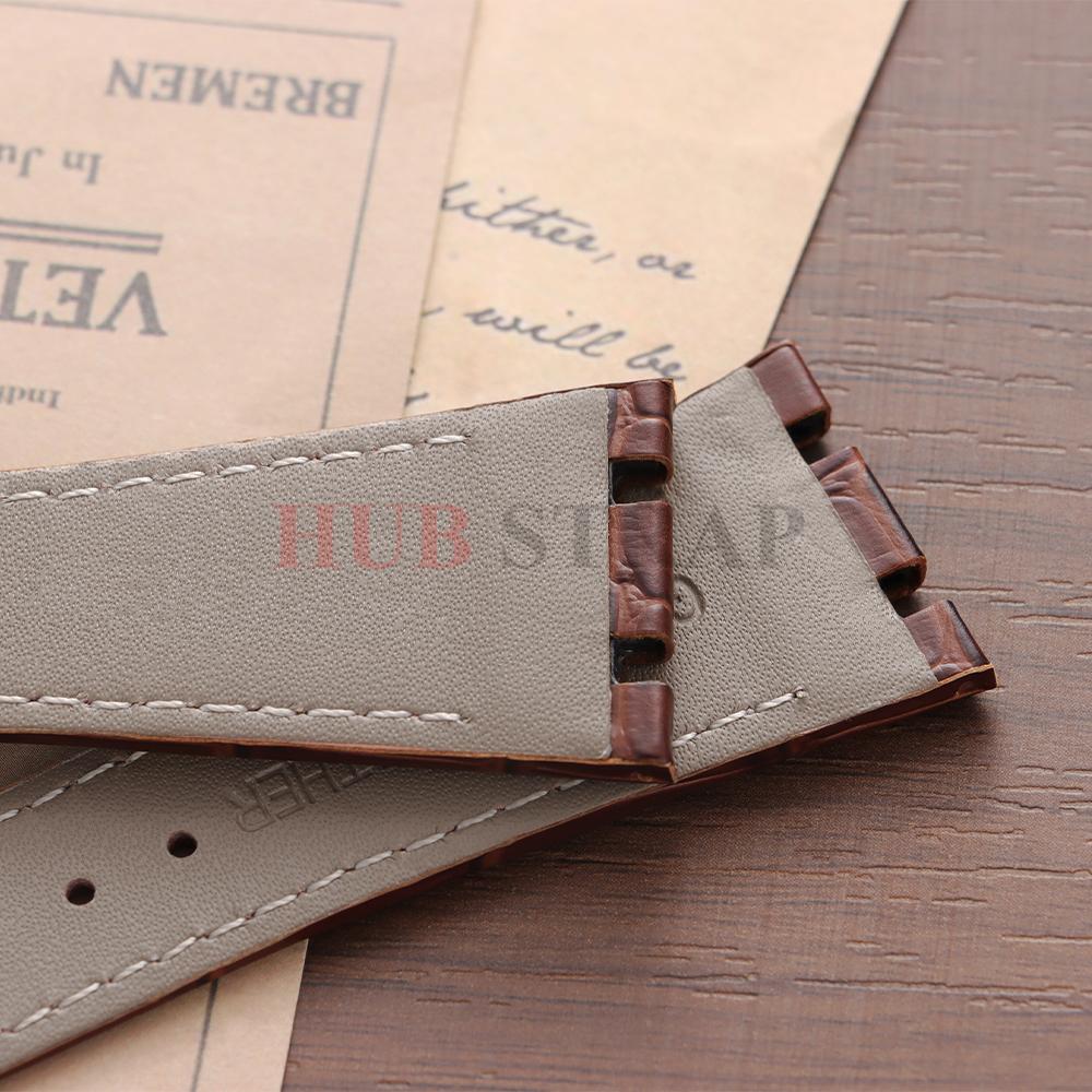Top Layer Genuine Cowhide Watch Strap for AP Audemars 15400 15703 26320 Royal Oak Offshore Series Men27mm Black Brown Watch Band