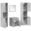 VidaXL Bathroom Furniture Set 4 Pcs Concrete Grey, Bathroom Cabinet, Bathroom Cupboard, Furniture 3324873