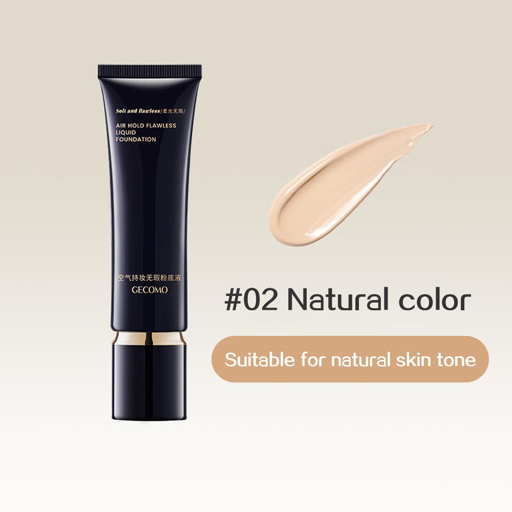 GECOMO Long-lasting Liquid Foundation,High Coverage Concealer, Suitable for Dry or Oily Skin BB Cream