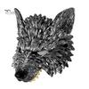 Wolf Cosplay Mask 3D Head Mask, High Elastic Lightweight Comfortable Werewolf Golden Costume with Adjustable Strap for Halloween Party Photo Props