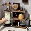 Stable Wooden Organizer Three Layers Coffee Cup Storage Rack Durable Countertop Multi Layer Organizer Space Saving Display Stand for Kitchen Mug