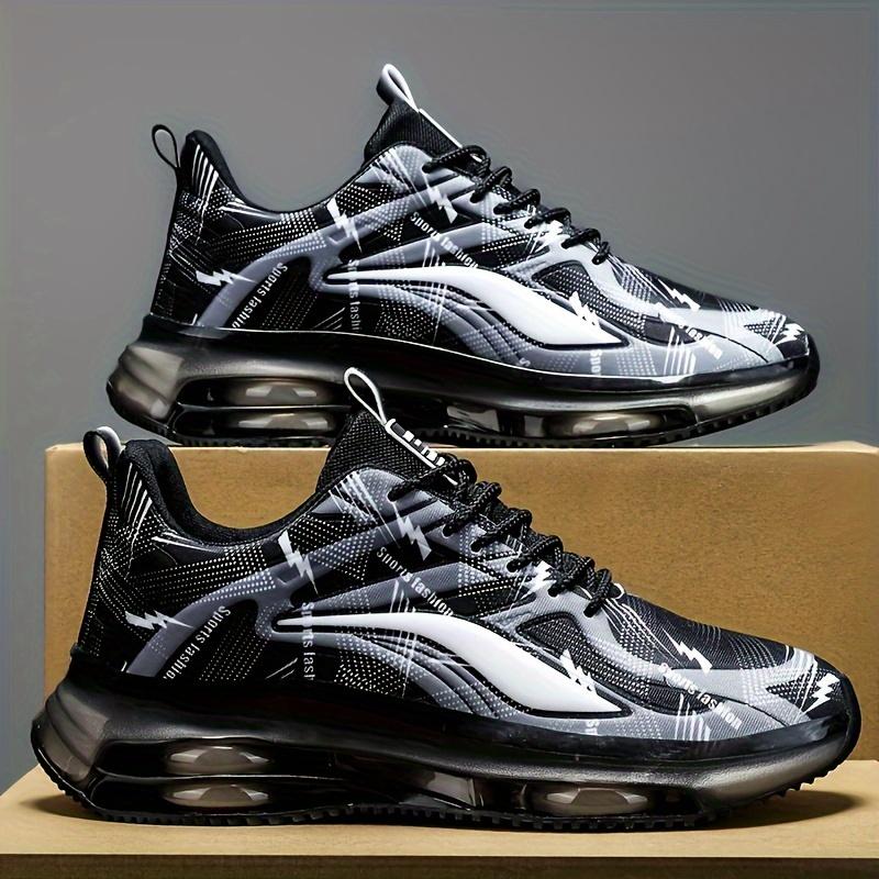 

Мужские модные кроссовки для бега в уличном и спортивном стиле, кроссовки для тренировок в студенческом стиле с поглощением, нескользящие шнурки, легкие низкие кроссовки 41 чёрный