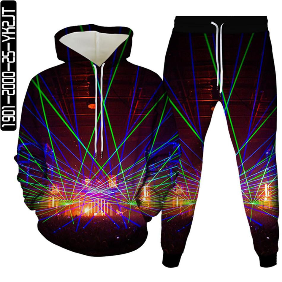 Musical Note 3D Druck Männer Trainingsanzug 2 Pcs Sets Herbst Frühling Hoody Sweatshirt + Lange Hosen Sport Weibliche Mode Kleidung anzug S-6XL