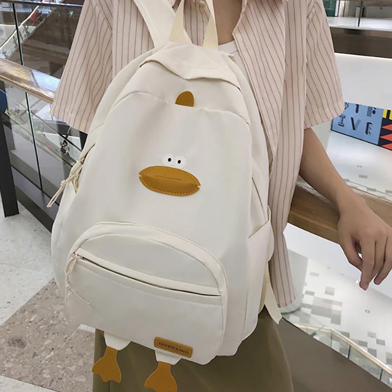 Kinderrucksack Schultasche für Mädchen Jungen Cartoon Ente Kinder Reisetaschen Tragbar Grundschul-Kinderrucksäcke