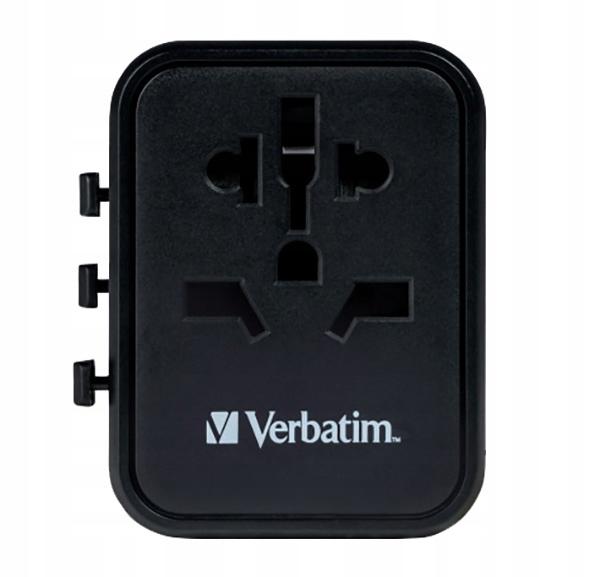 Adapter podróżny Verbatim UTA-01 globalny 2xUSB 12W