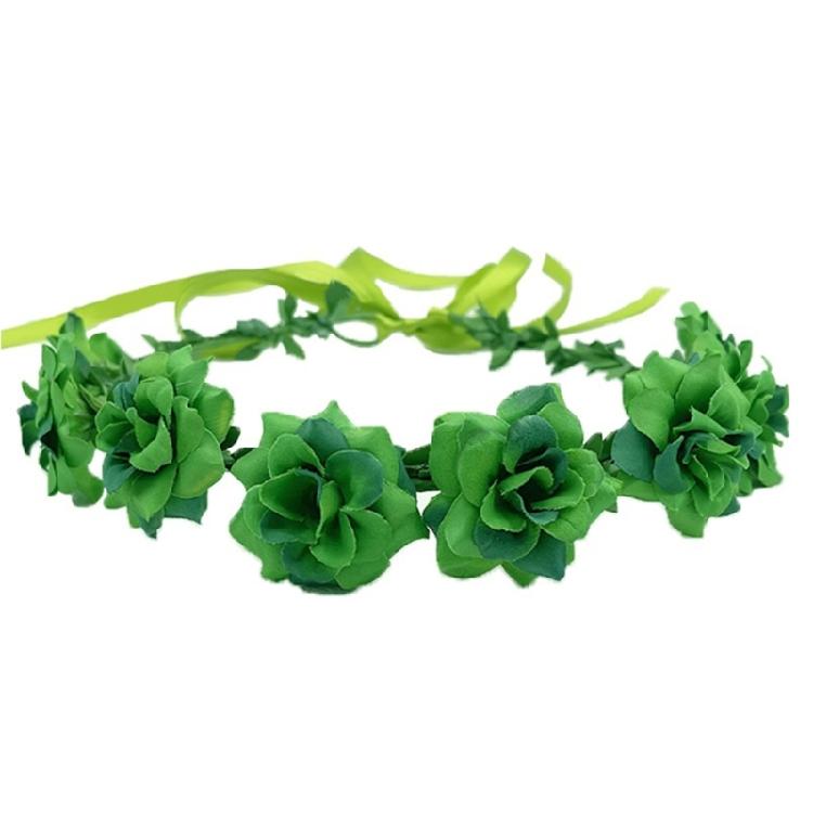 StPatricks Day Headband Fabric Flower Hair Hoop Music Festival Women Headwear