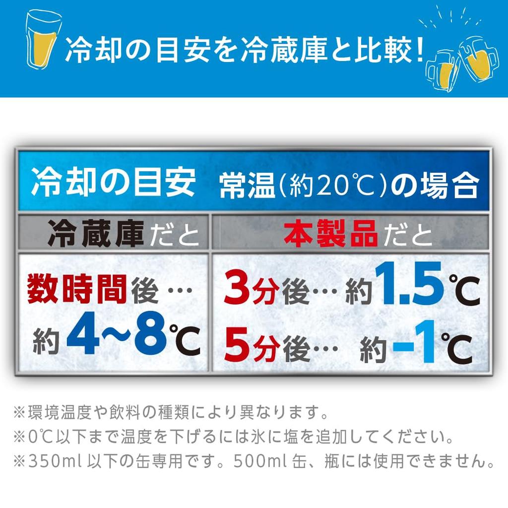 LITHON KINKIN COLD the Ultimate Can Cooler for Canned This Rapid Cooler Cools Up To 350ml Cans of Perfect for Quick Perfect for Outdoor Activities