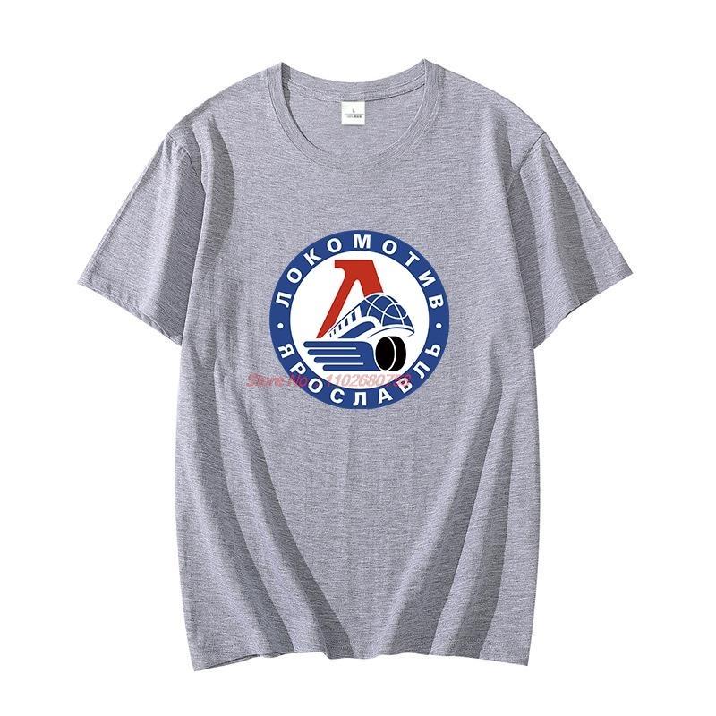 Lokomotiv Yaroslavl Ice Hockey Cotton Graphic Tshirt Russian Moscow Athletic Oneck Short Sleeve For Unisex