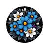 Spare Tire Cover Suitable For SUV, Pickup Truck, RV - Elegant Blooming Flower Design With Spare Tire, Polyester Wheel Cover