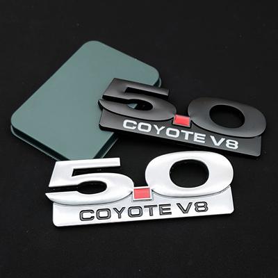 PLL18 3D Metal Car Sticker Logo 5.0 COYOTE V8 Grille Front Badge Rear Trunk Emblem Decals For Mustang GT Falcon Torino Fairlane
