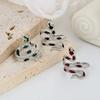 Punk Snake Ring for Women Goth Snake Ring Silver Statement Ring Open Snake Adjustable Ring Jewelry