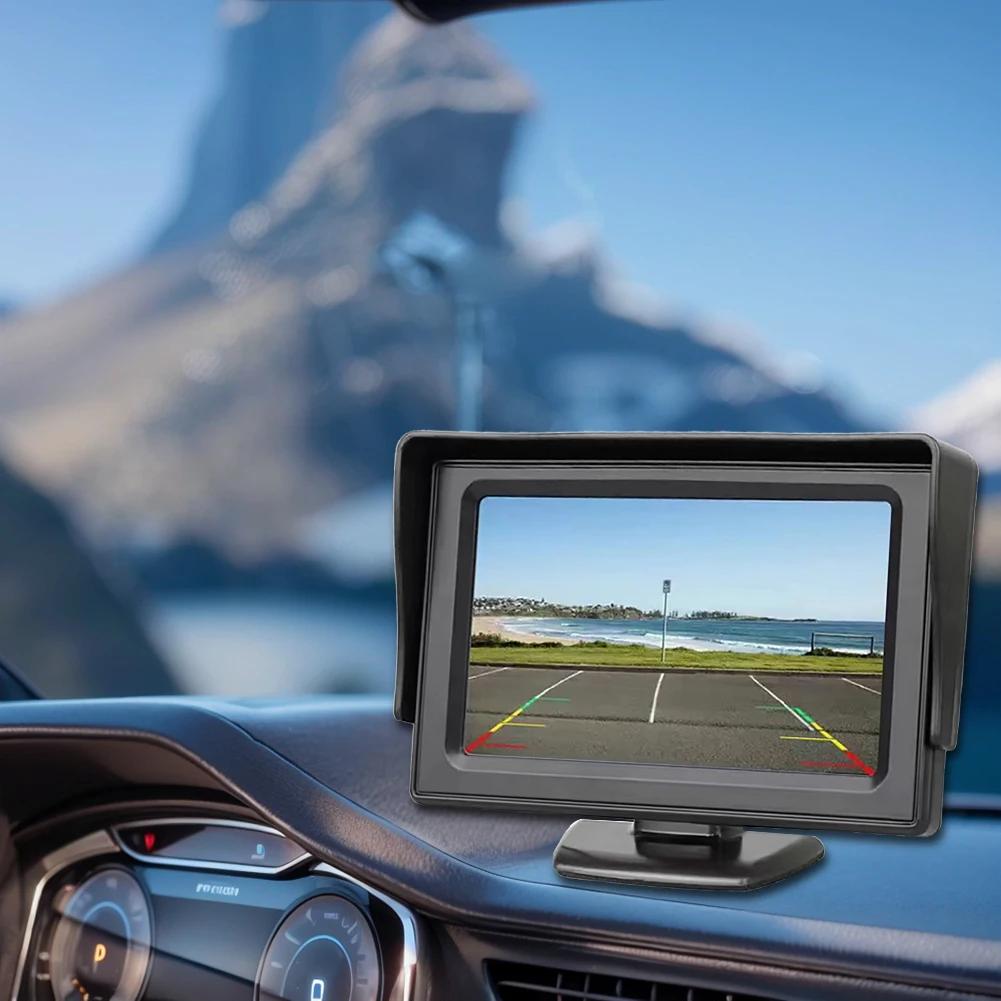 Car-mounted 4.3-inch monitor 7-inch HD reverse video 12V24V truck semi-trailer set