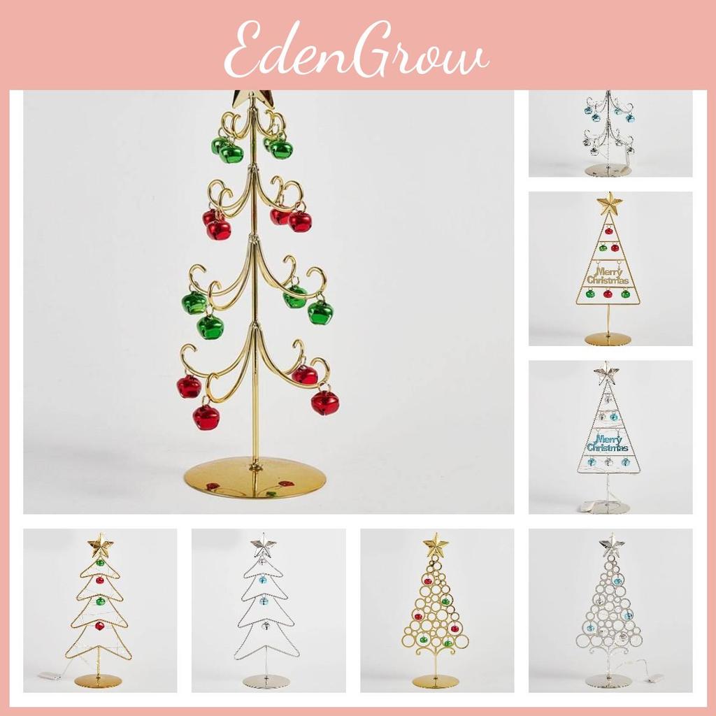Iron Small Tabletop Christmas Tree Simulates Glowing Bell Decorations Trees