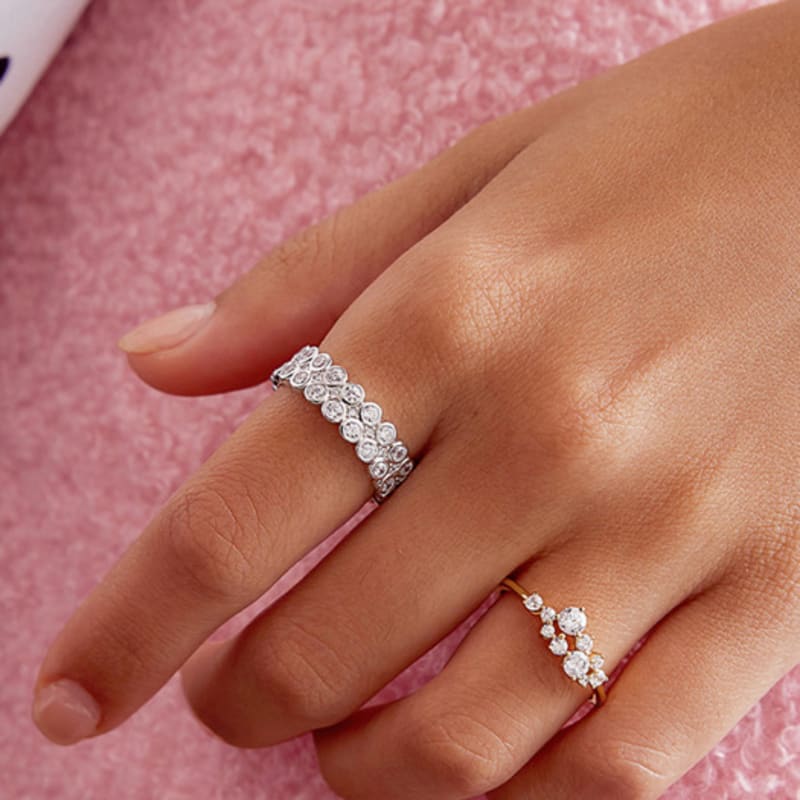 ANIA HAIE Dobbelt Cubic Zirconia 925 Sølvring R058-08H