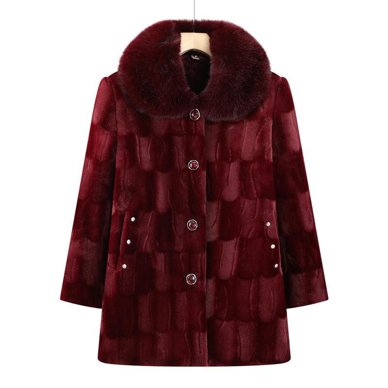 

Новая зимняя одежда с мехом Норковый мех Модное пальто Женское пальто Искусственный мех Хлопковое пальто Одежда XL