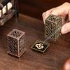 Square Vertical Incense Burner Small Xiangyun Alloy Incense Holder Indoor Aromatherapy Home Ornament Chinese Plum Inense Burners