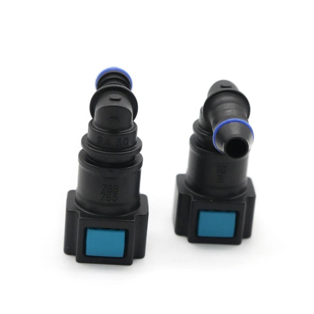 Fuel Line Hose Pipe Quick Release Female Connector 7.89mm ID6 8x6 90° 2PCS