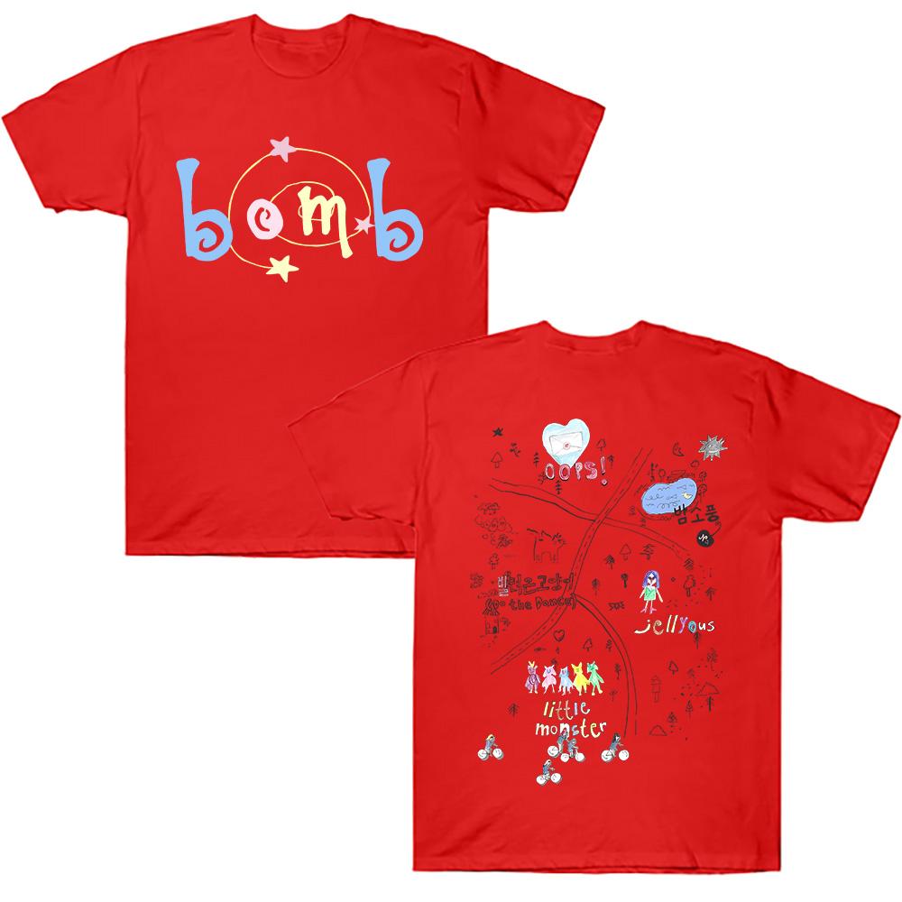 ILLIT Bomb New Album Cotton Soft Tshirt ILLIT Kpop Girl Band T-shirt Summer Cotton High Quality Streetwear Hip Hop Men/Women Tee