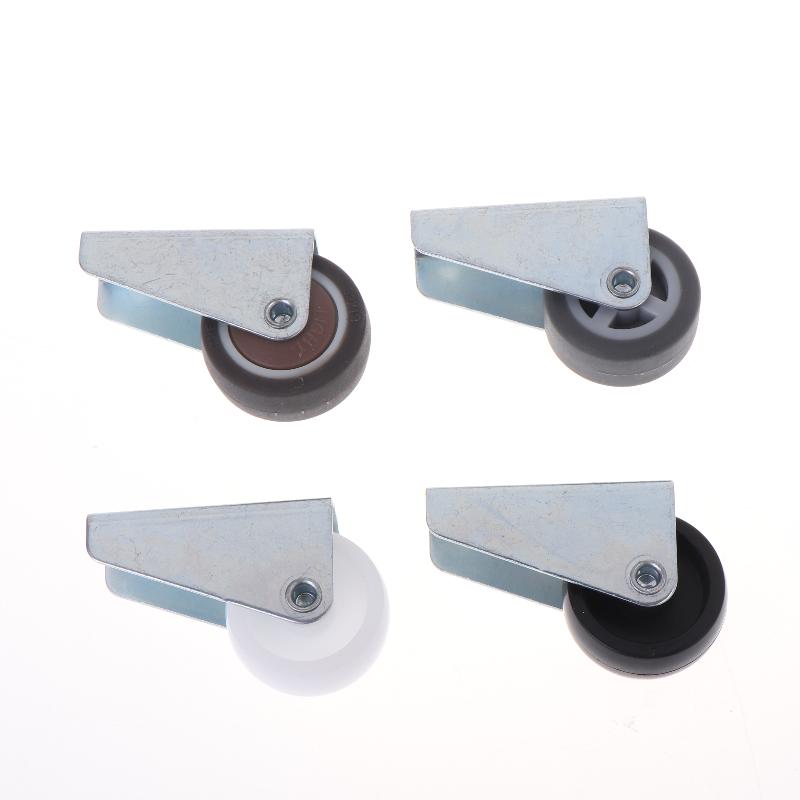 4Pcs Solid Fixed Caster Wheels Wear Resistant Movable Directional Rollers for Warehouse Trolleys Storage Shelves Household Furniture
