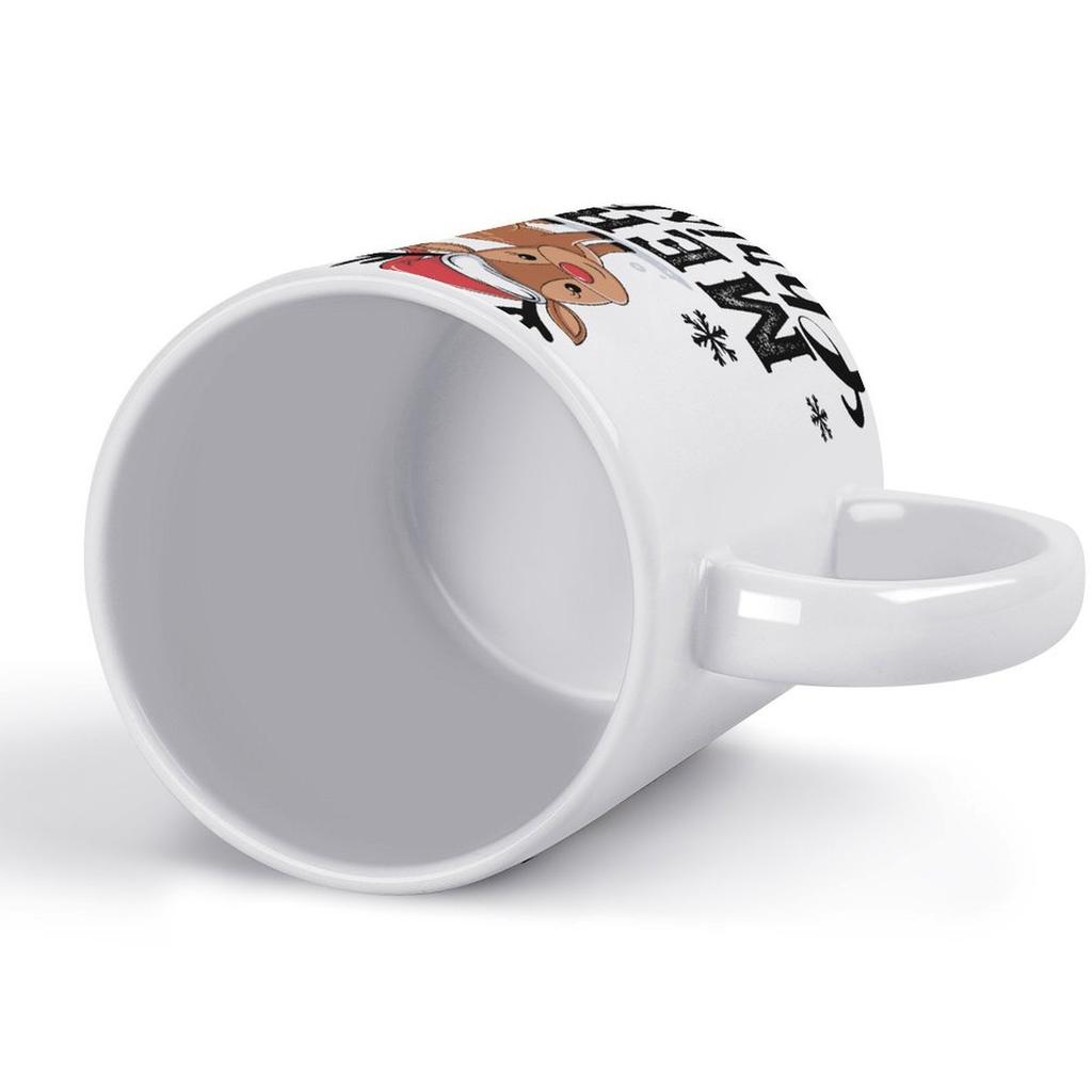 1pc 11oz blank ceramic coffee mug, double-sided printed cup, durable white finish, comfortable grip, high quality mug for everyday drinkers