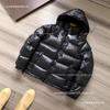 Unisex Kapuzen-Baumwoll-Pufferjacke Warmer dicker Wintermantel Mit Stickerei Lockerer Schnitt Stehkragen Reißverschluss Vorne