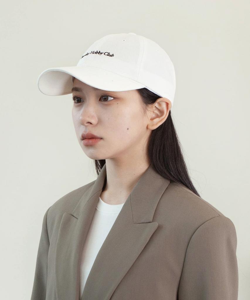SUNDAY HOBBY CLUB 22Ss Signature Logo Curved Cap - Off White