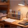 Multi Hole Paintbrush Organizer Wooden Brush Storage Rack New Pencil Holder  Desk Organization