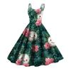 Women's  Print Sexy Off-The-Shoulder Punk Vintage Dress