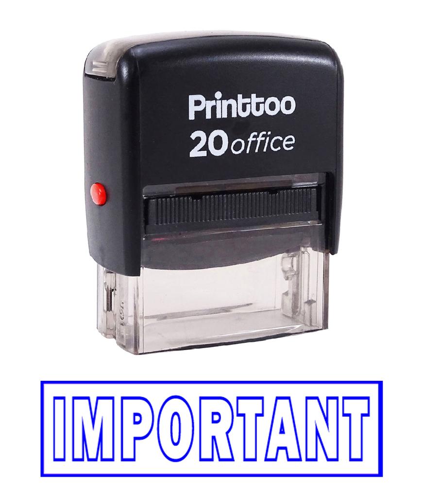 Printtoo Office Stationary IMPORTANT Self Inking Rubber Stamp Custom