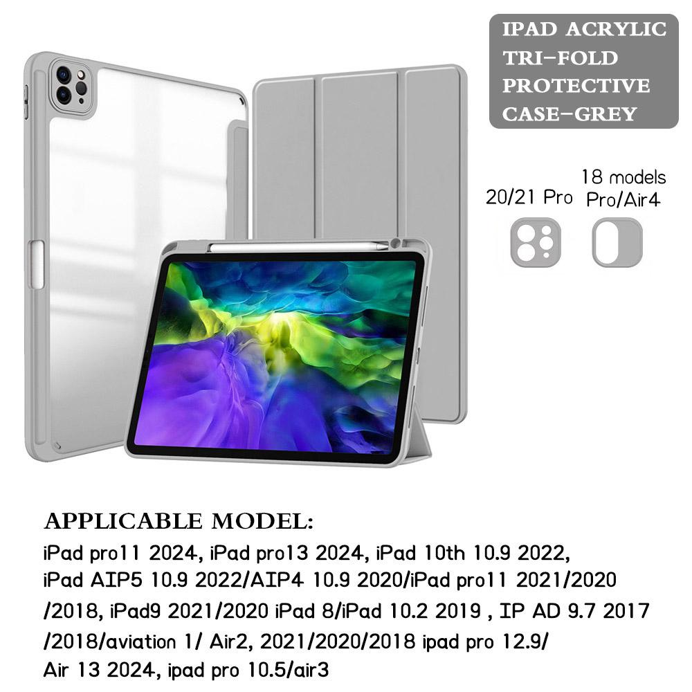 With Pencil Holder Case For iPad Pro 11 12.9 9.7 Cover iPad 10.5 10.2 Air 4 5 10.9 10th 11th 9th 8 7th Gen Mini 6 Capa