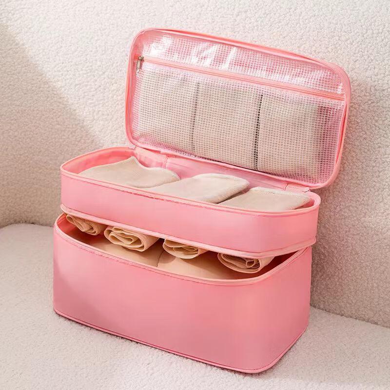 Portable Double-Layer Underwear Travel Storage Bag