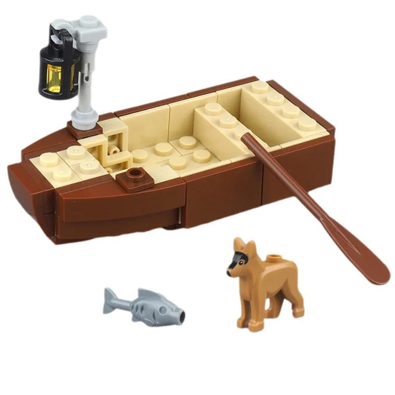 MOC Medieval Building Blocks Compatible Flame Feather Camping Wooden Pile Bonfire Tent Accessories Model Mini Bricks Toys Gifts