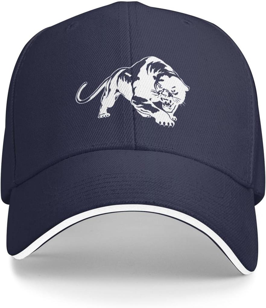 Black Panther Roaring Graphic Baseball Cap Polyester Adjustable Outdoor Sports Hat for Adult