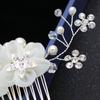 Headdress Pearl Crystal Hairpin Fashion Bride Headwear Elegant Flower Hair Comb  Women