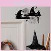 Halloween Spider Theme Web Wizard Hat Pattern Home Wall Decoration Sticker