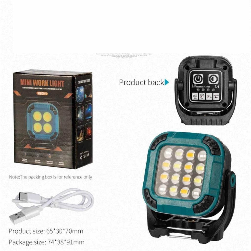 Multi-Speed Work Light – Rotating Lamp Head with Strong Magnetic Base, Outdoor Camping, Garden, and Maintenance Light