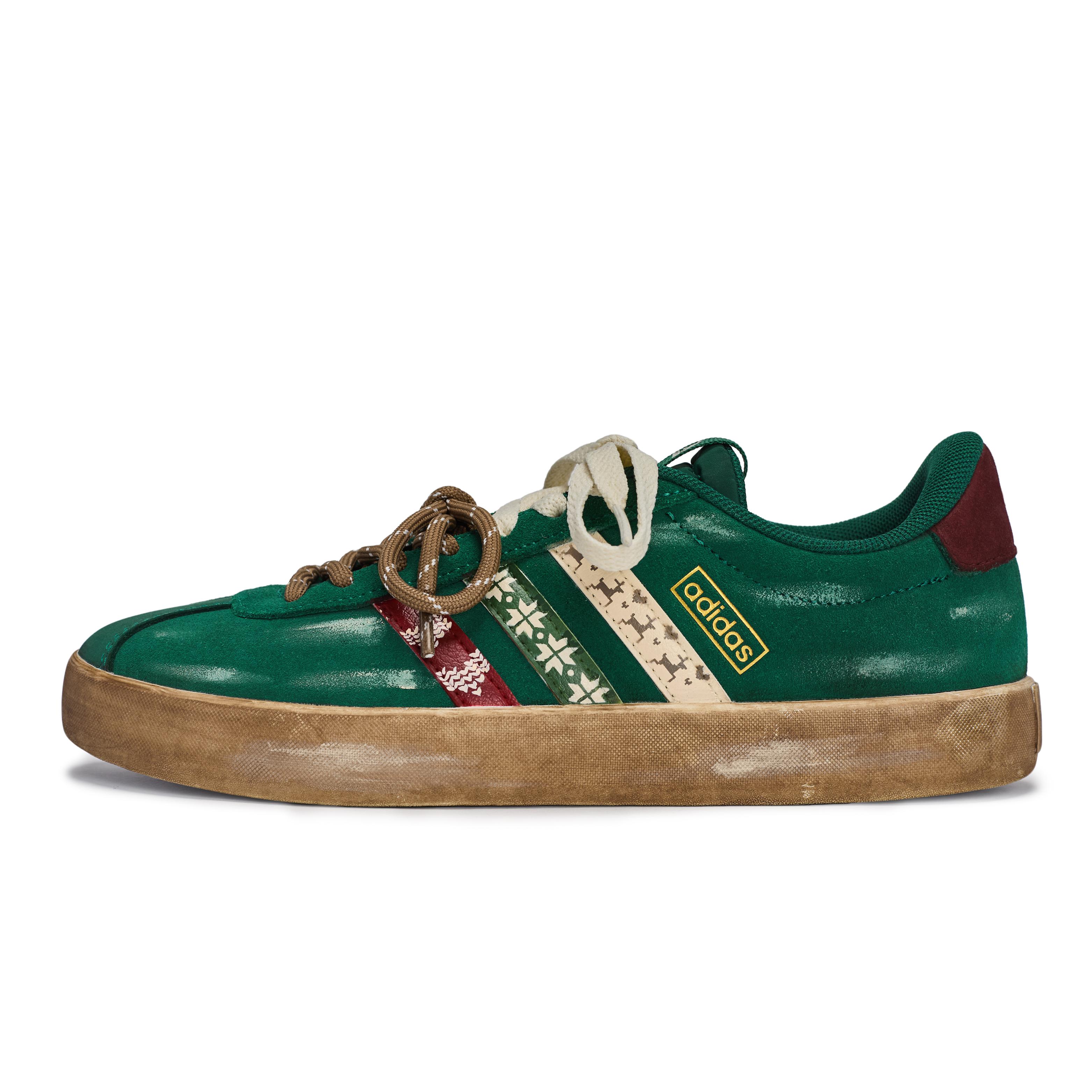 

Adidas Grand Court Base 00s 811 Manufacturing, Peaceful Night Song Low top Skateboard Shoes Unisex Green Brown ID6284(Team80-) 36