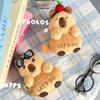 Sunglasses Plush Capybara Stuffed Toy Cherry Dolls Rope Kids Birthday Gifts