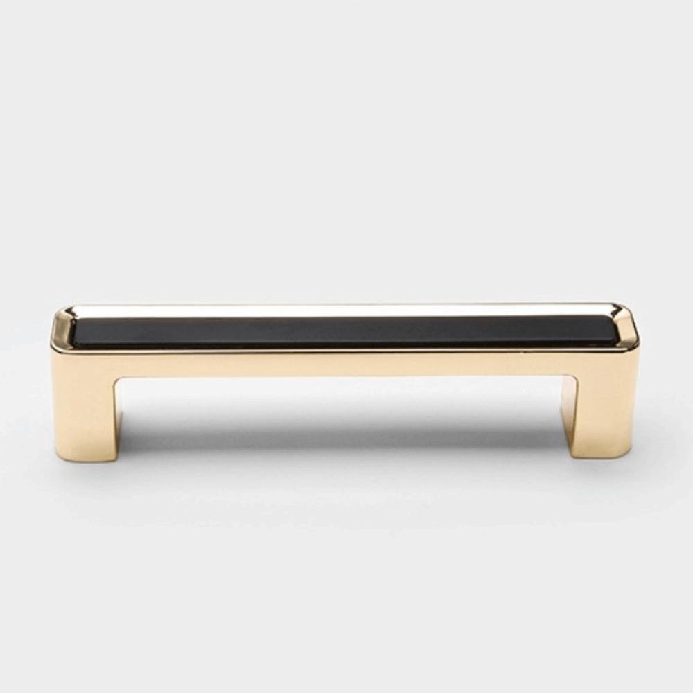 Black Square Single Hole Handle Zinc Zinc Zinc Alloy Cabinet Handle Black Gold Handle  Kitchen Cabinets