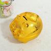 Animal Pig Money Jar Gold Pig Coin Saving Box Decorative Pig Plastic Piggy Bank  Festive Occasions