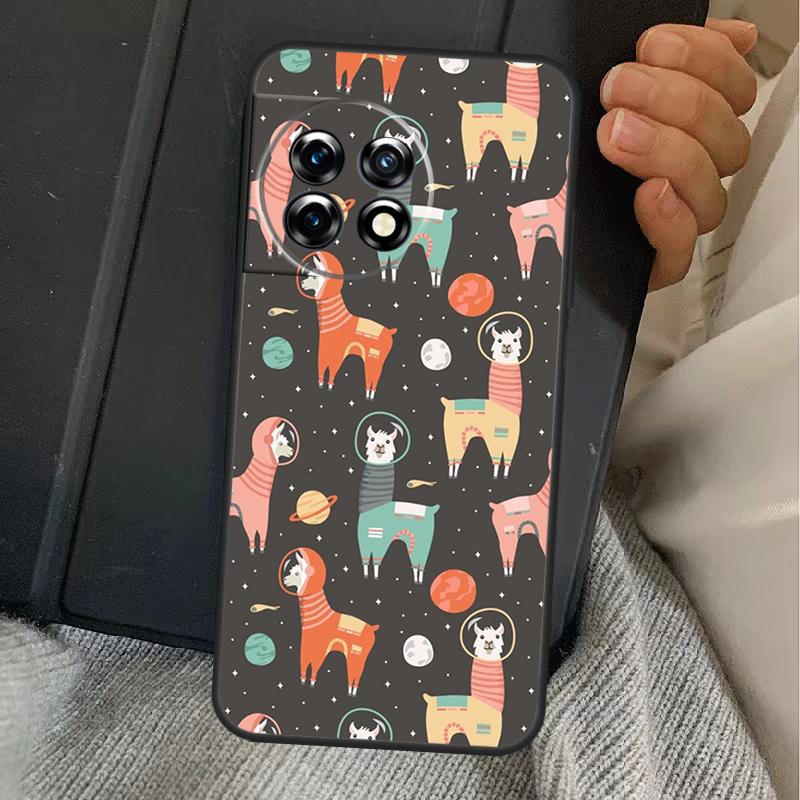 Llama Alpaca Pattern Case For OnePlus 11 10 9 8 Ace Pro 11R 9RT 10T 8T OnePlus Nord N20 N10 2T CE 2 Lite Cover