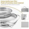 Double Sieve Honey Strainer Stainless Steel Honey Extractor Mesh Sieve Beekeeping Bee Tools Net Impurity Filter Garden Supplies