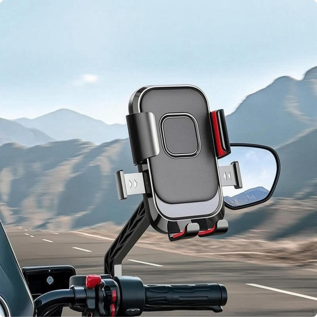 Motorcycle Phone Mount Degree Rotating Holder InstantRelease for Motorcyclists,