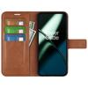 Shockproof Phone Case For OnePlus 11 5G,PU Leather Stand Wallet Calf Texture Square Magnetic Clasp Phone Cover