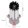 Suction Wall Glass Brush Nylon Plastic Hands Free Cup Cleaning Brush with Suction for Red Wine Glass Goblet